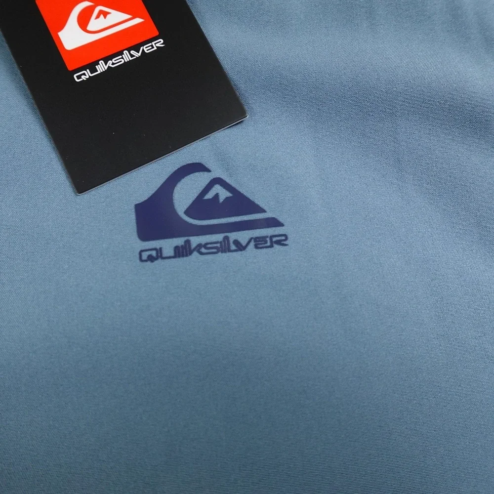 NEW Quiksilver Jacket Mens L Blue DryFlight Full Zip Skate Surf Windbreaker Coat